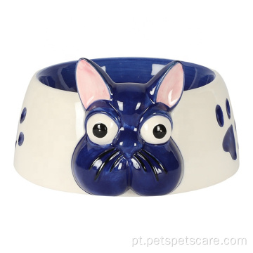 Logotipo personalizável anti -slip cerâmica tigela de cachorro